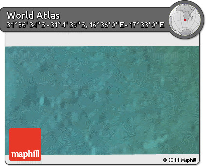 Satellite 3D Map of the Area around 31° 20' 36" S, 17° 4' 30" E