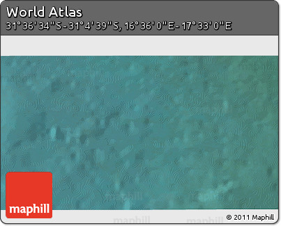 Satellite 3D Map of the Area around 31° 20' 36" S, 17° 4' 30" E