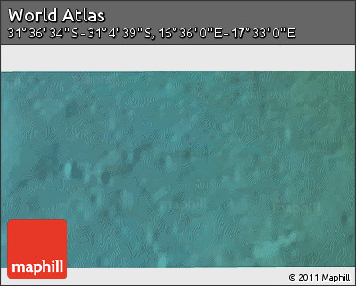 Satellite 3D Map of the Area around 31° 20' 36" S, 17° 4' 30" E
