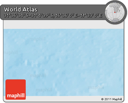 Shaded Relief 3D Map of the Area around 31° 20' 36" S, 17° 4' 30" E