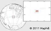 Blank Location Map of the area around 31° 20' 36" S, 1° 46' 29" E