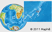 Physical Location Map of the area around 31° 20' 36" S, 1° 46' 29" E