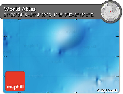 Physical Map of the Area around 31° 20' 36" S, 1° 46' 29" E