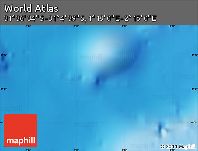 Physical Map of the Area around 31° 20' 36" S, 1° 46' 29" E