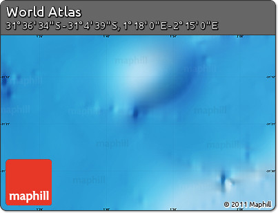 Physical Map of the Area around 31° 20' 36" S, 1° 46' 29" E