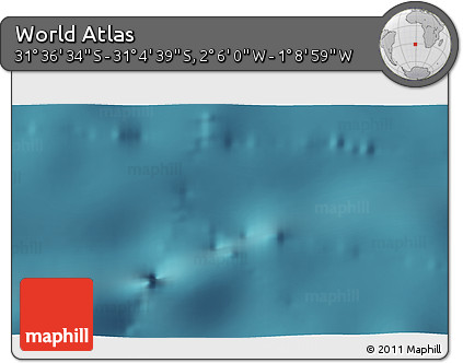Satellite 3D Map of the Area around 31° 20' 36" S, 1° 37' 30" W