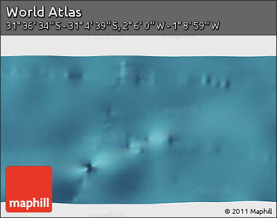 Satellite 3D Map of the Area around 31° 20' 36" S, 1° 37' 30" W