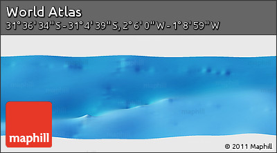 Physical Panoramic Map of the Area around 31° 20' 36" S, 1° 37' 30" W