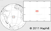 Blank Location Map of the area around 31° 20' 36" S, 21° 10' 29" W