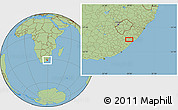 Savanna Style Location Map of Ntywenka