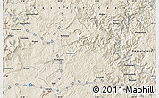 Shaded Relief Map of the area around 31° 20' 36" S, 28° 58' 30" E