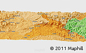 Political Panoramic Map of the area around 31° 20' 36" S, 28° 58' 30" E