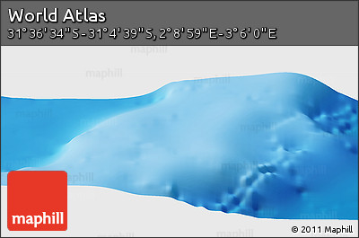 Physical Panoramic Map of the Area around 31° 20' 36" S, 2° 37' 30" E