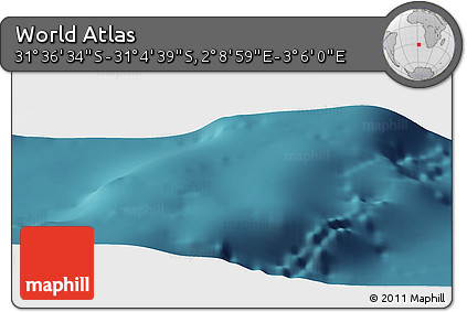 Satellite Panoramic Map of the Area around 31° 20' 36" S, 2° 37' 30" E
