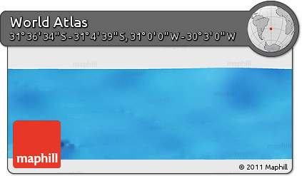 Physical Panoramic Map of the Area around 31° 20' 36" S, 30° 31' 29" W