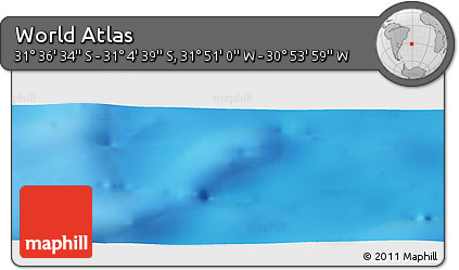 Physical Panoramic Map of the Area around 31° 20' 36" S, 31° 22' 30" W