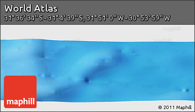 Physical Panoramic Map of the Area around 31° 20' 36" S, 31° 22' 30" W