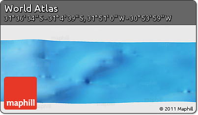Physical Panoramic Map of the Area around 31° 20' 36" S, 31° 22' 30" W