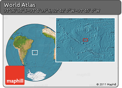 Satellite Location Map of the Area around 31° 20' 36" S, 32° 13' 30" W
