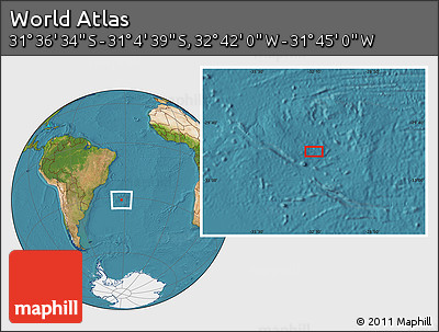 Satellite Location Map of the Area around 31° 20' 36" S, 32° 13' 30" W