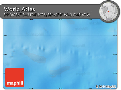 Shaded Relief Map of the Area around 31° 20' 36" S, 32° 13' 30" W