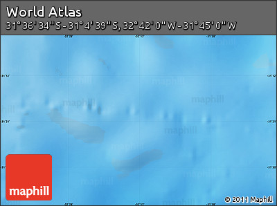 Shaded Relief Map of the Area around 31° 20' 36" S, 32° 13' 30" W