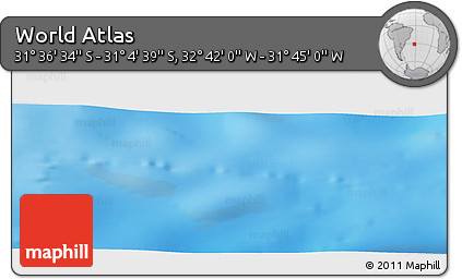 Shaded Relief Panoramic Map of the Area around 31° 20' 36" S, 32° 13' 30" W