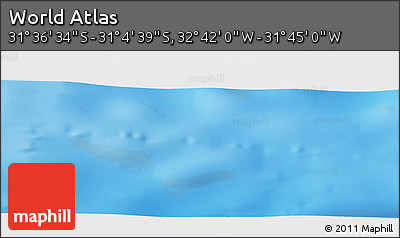 Shaded Relief Panoramic Map of the Area around 31° 20' 36" S, 32° 13' 30" W