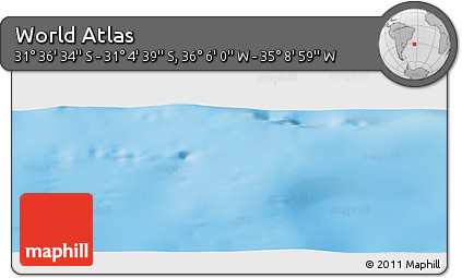 Physical Panoramic Map of the Area around 31° 20' 36" S, 35° 37' 30" W