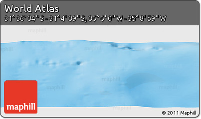 Physical Panoramic Map of the Area around 31° 20' 36" S, 35° 37' 30" W