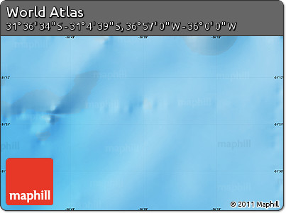 Physical Map of the Area around 31° 20' 36" S, 36° 28' 30" W
