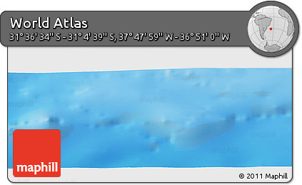 Physical Panoramic Map of the Area around 31° 20' 36" S, 37° 19' 30" W