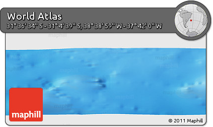 Shaded Relief Panoramic Map of the Area around 31° 20' 36" S, 38° 10' 29" W