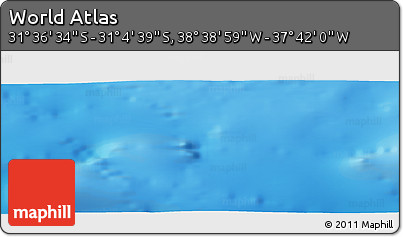 Shaded Relief Panoramic Map of the Area around 31° 20' 36" S, 38° 10' 29" W