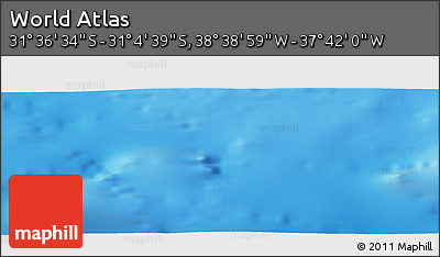 Shaded Relief Panoramic Map of the Area around 31° 20' 36" S, 38° 10' 29" W