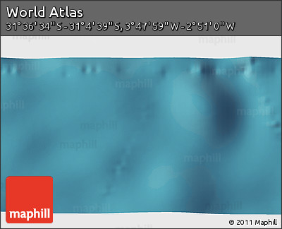 Satellite 3D Map of the Area around 31° 20' 36" S, 3° 19' 30" W