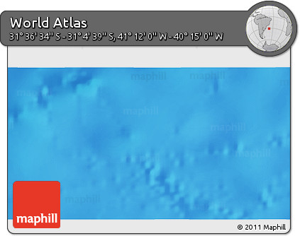 Physical 3D Map of the Area around 31° 20' 36" S, 40° 43' 30" W