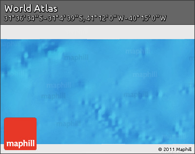 Physical 3D Map of the Area around 31° 20' 36" S, 40° 43' 30" W