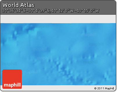 Physical 3D Map of the Area around 31° 20' 36" S, 40° 43' 30" W