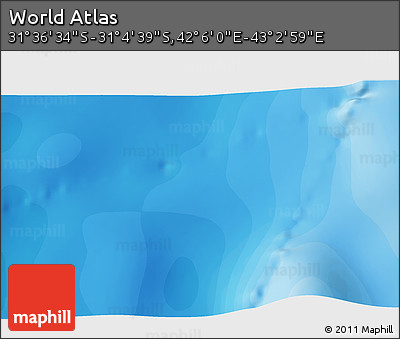 Political 3D Map of the Area around 31° 20' 36" S, 42° 34' 30" E