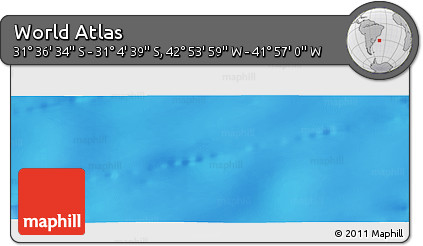 Physical Panoramic Map of the Area around 31° 20' 36" S, 42° 25' 29" W