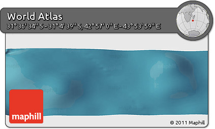 Satellite Panoramic Map of the Area around 31° 20' 36" S, 43° 25' 29" E