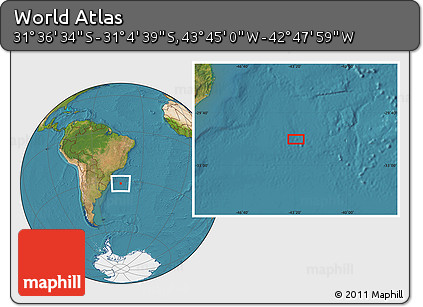 Satellite Location Map of the Area around 31° 20' 36" S, 43° 16' 29" W