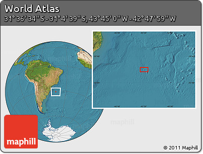 Satellite Location Map of the Area around 31° 20' 36" S, 43° 16' 29" W