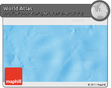 Shaded Relief 3D Map of the Area around 31° 20' 36" S, 45° 7' 30" E