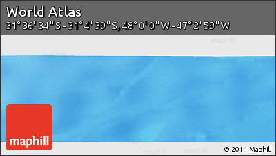 Physical Panoramic Map of the Area around 31° 20' 36" S, 47° 31' 29" W