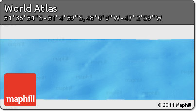 Physical Panoramic Map of the Area around 31° 20' 36" S, 47° 31' 29" W