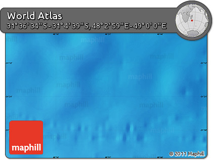 Physical Map of the Area around 31° 20' 36" S, 48° 31' 29" E