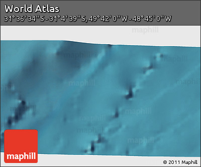 Satellite 3D Map of the Area around 31° 20' 36" S, 49° 13' 30" W