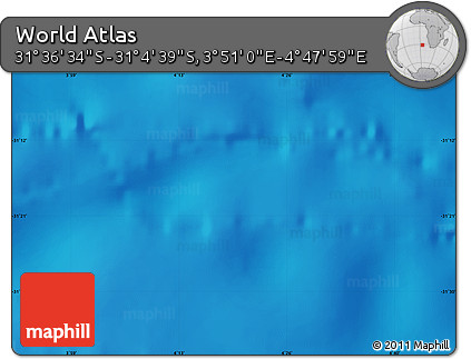 Physical Map of the Area around 31° 20' 36" S, 4° 19' 30" E